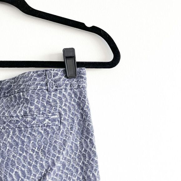 Banana Republic Womens Sloan Fit Trouser Ankle Pants Northern Python Blue White - Picture 4 of 10